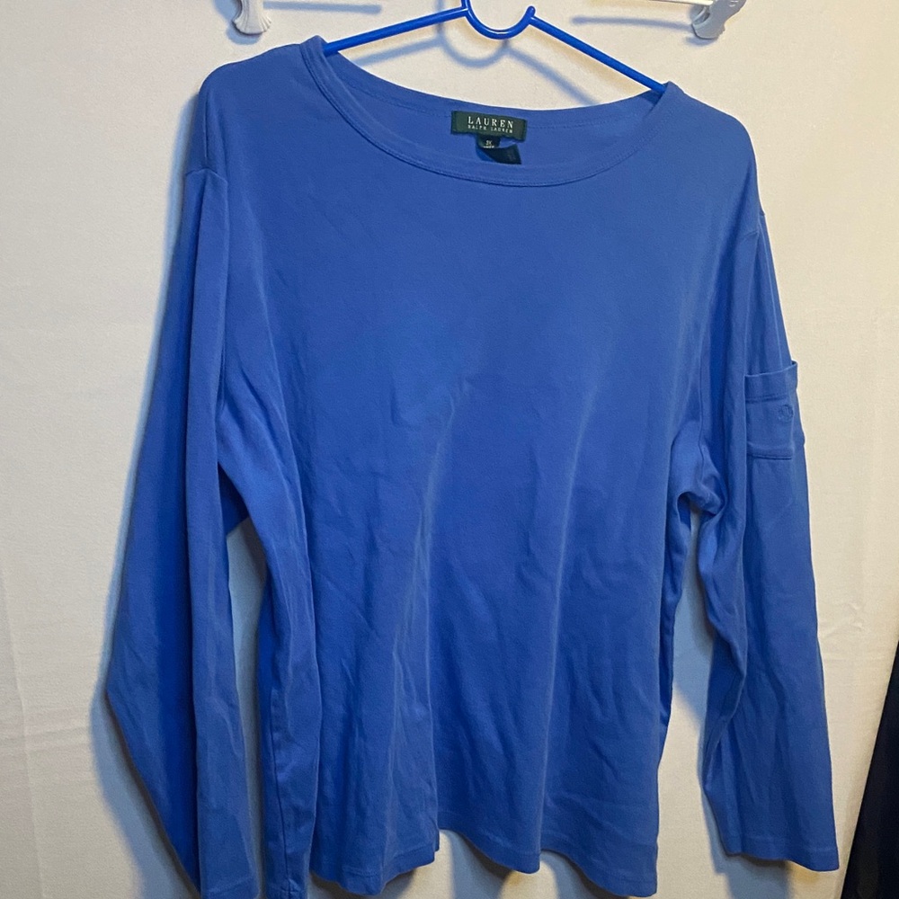 Lauren Ralph Lauren Sky Blue Knit Top